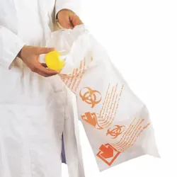Steriliseerbaar afval / zakken voor laboratoriummonsters Hittebestendig tot 140 °C | 300 x 660 mm